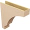 Ekena Millwork 7"W x 28"D x 28"H Thin Moab Rough Cedar Woodgrain TimberThane Corbel, Primed Tan CORUR07X28X28MOARCPR - alternate 2